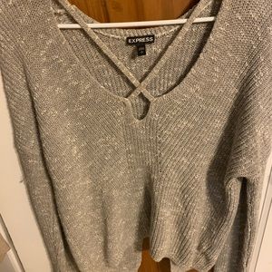 Express sweater size small gray